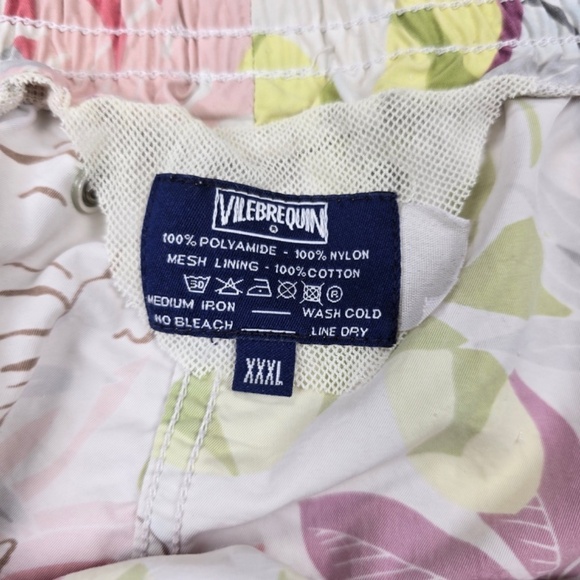 VILEBREQUIN- Mens XXL Aqua 8” Inseam Swim Shorts Vintage Elephant Floral  Print - Picture 3 of 7